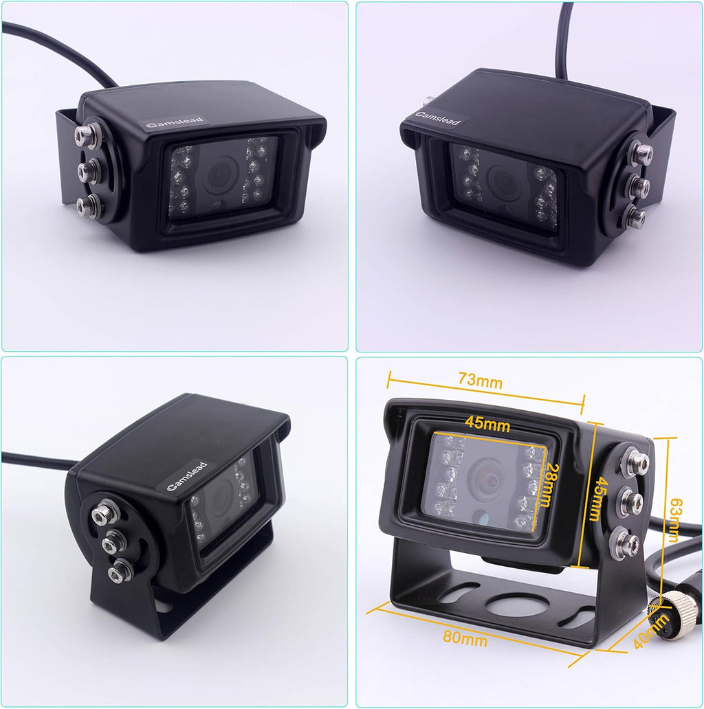 7 inch Backup Camera System with Quad Split Screen Monitor Kit M776