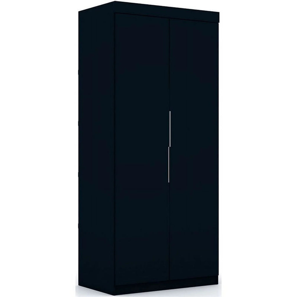 Blue Wood Sectional Corner Wardrobe Closet B131
