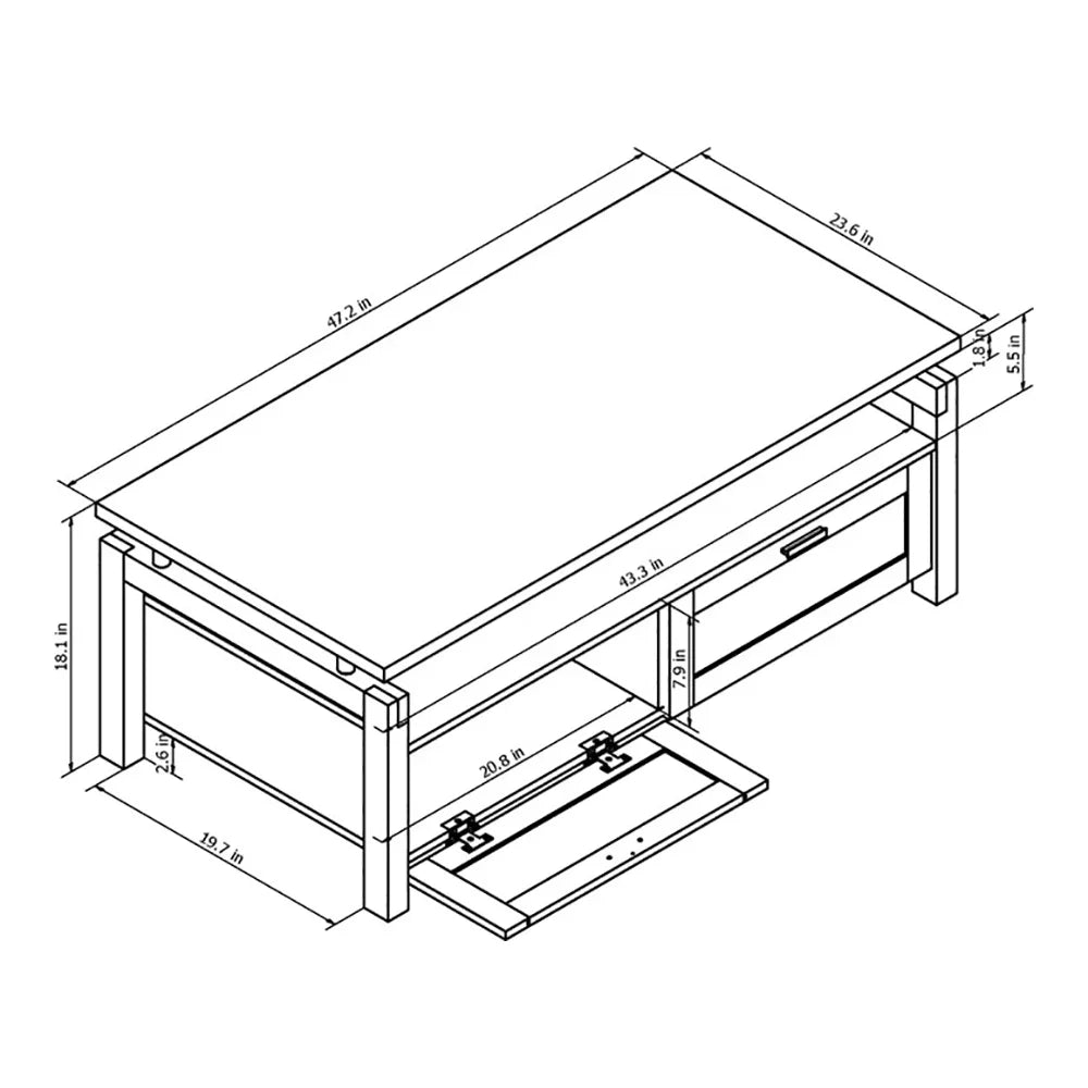 Espresso 2-Door Coffee Table E211