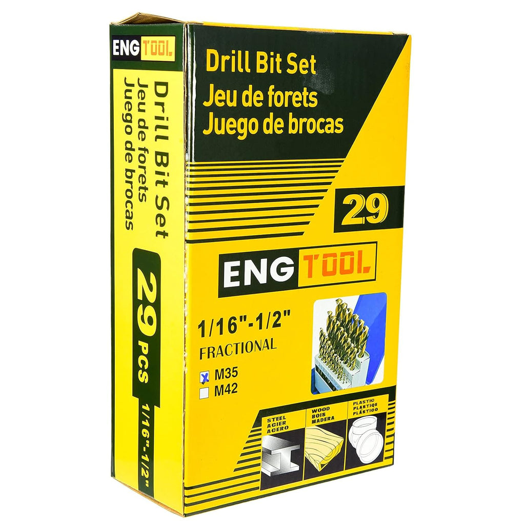 29 Piece Cobalt HSS M35 Twist Drill Bit Set B94303