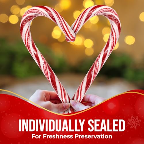 2 Pack 10 Inch Individually Wrapped Peppermint Candy Cane Sticks U44659