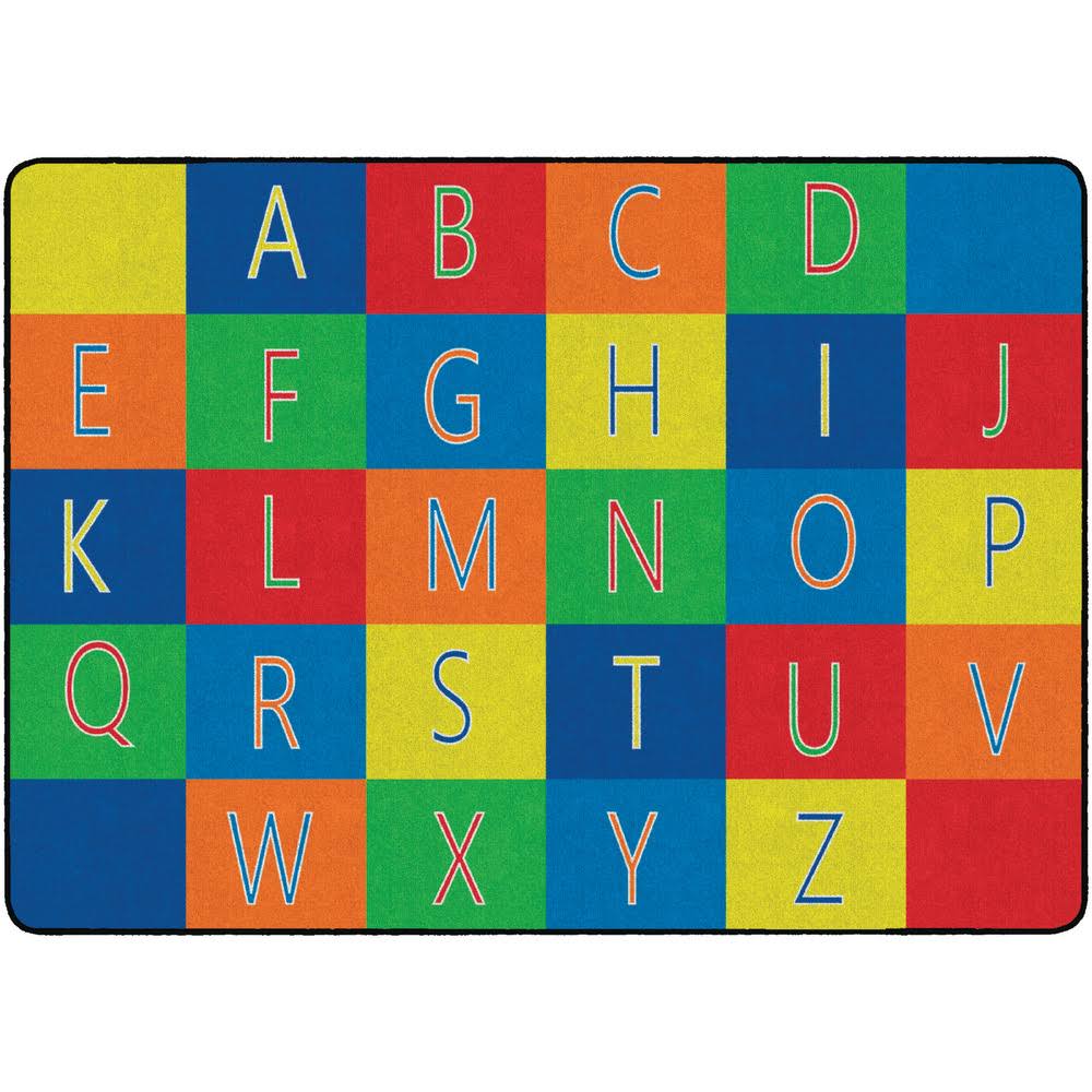 Rectangle Alphabet Seating Carpet 6 ft. x 8 ft. 4 in. J396291