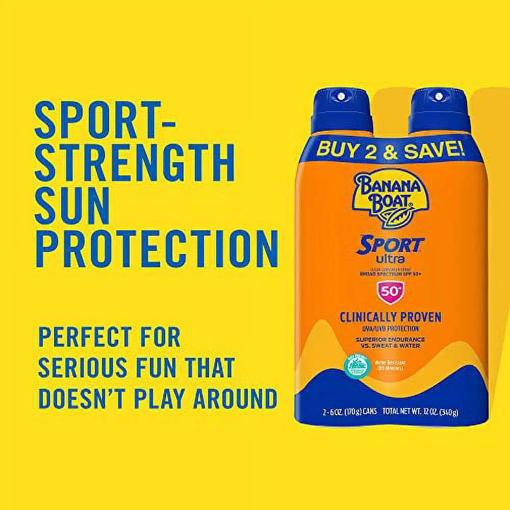 SPF 50 Sunscreen Spray Twin Pack, 6oz each D7766