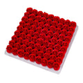 81Pcs Red Scented Bath Soap Rose Flower T612396