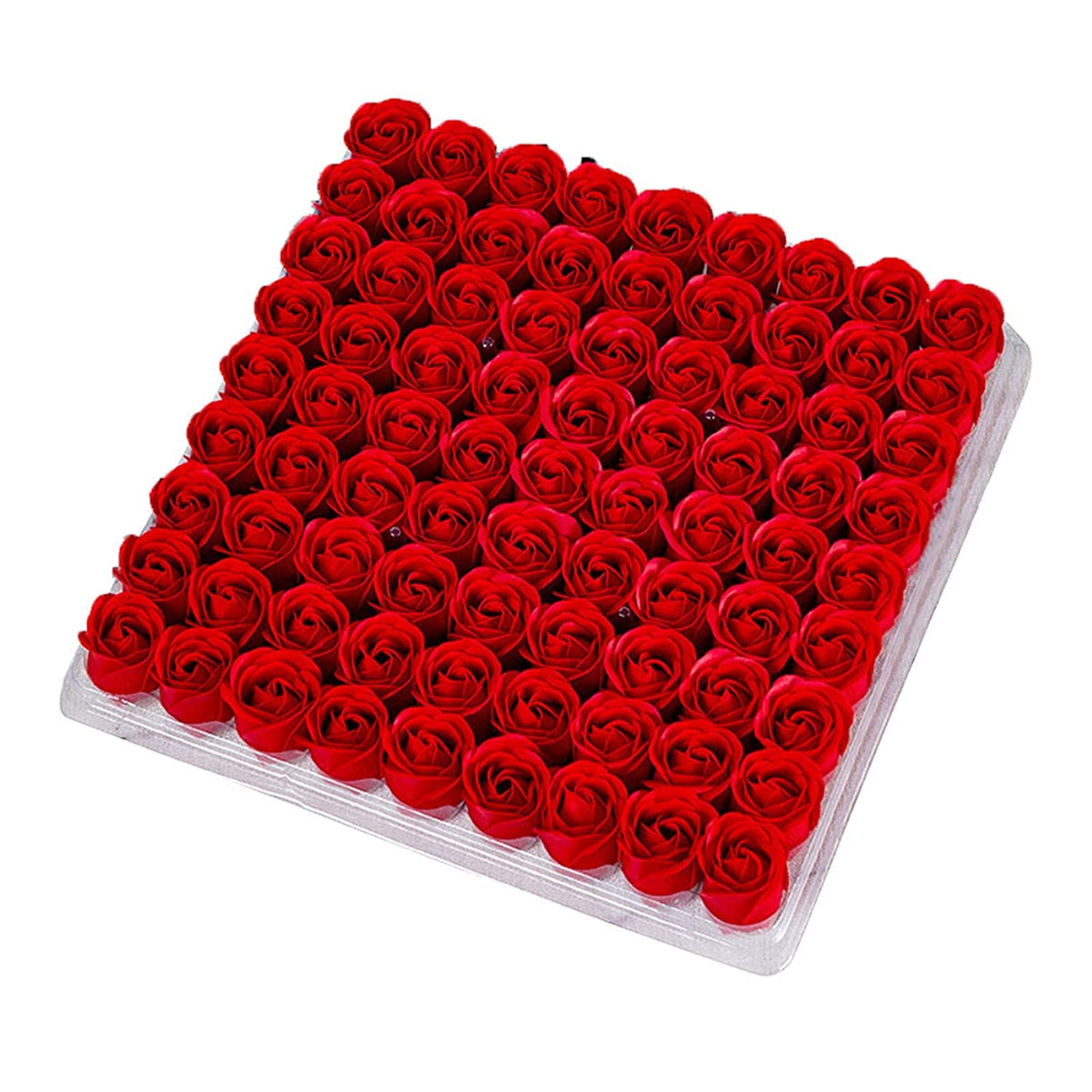81Pcs Red Scented Bath Soap Rose Flower T612396