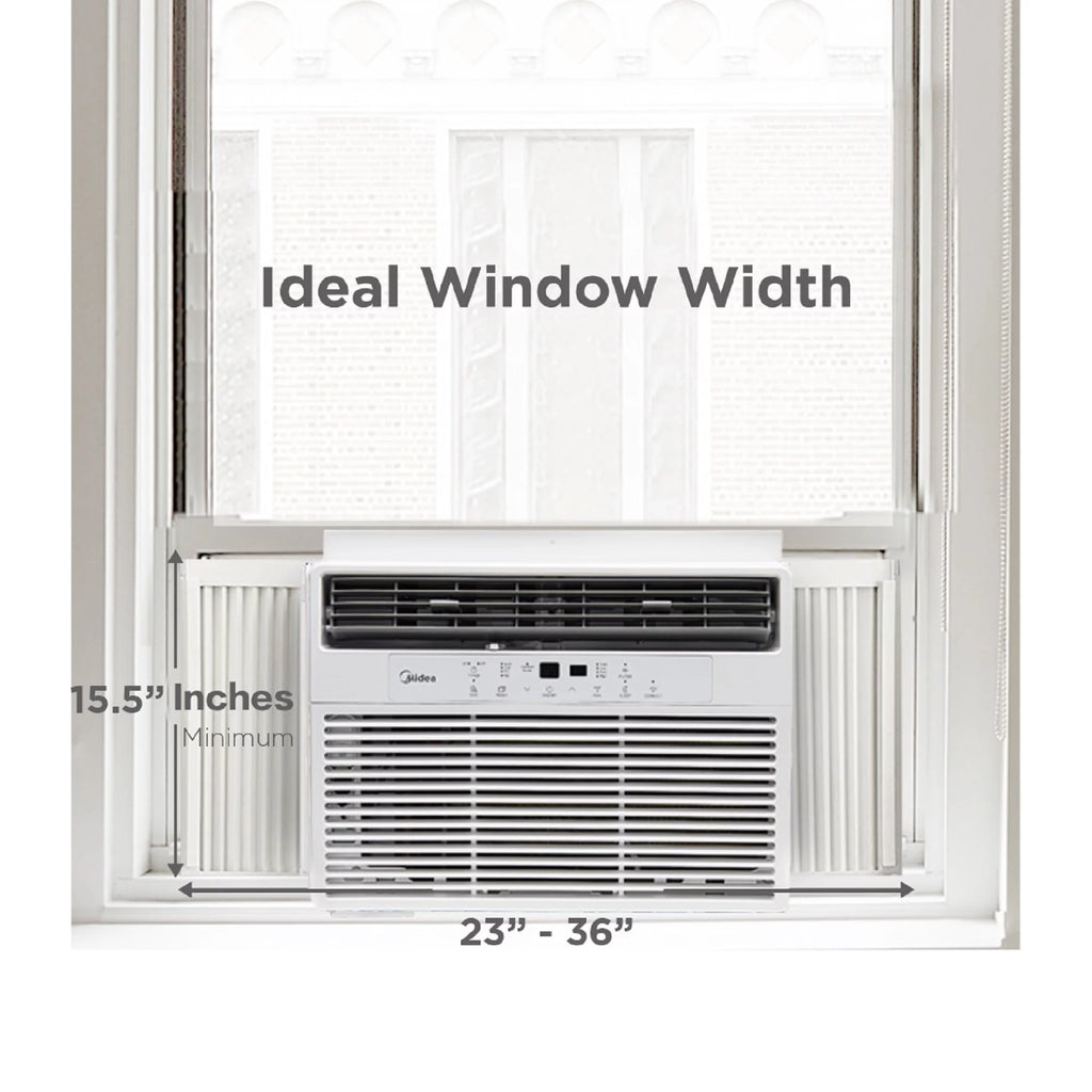 12,000 BTU 115V Smart Window Air Conditioner with Remote, White Y210182