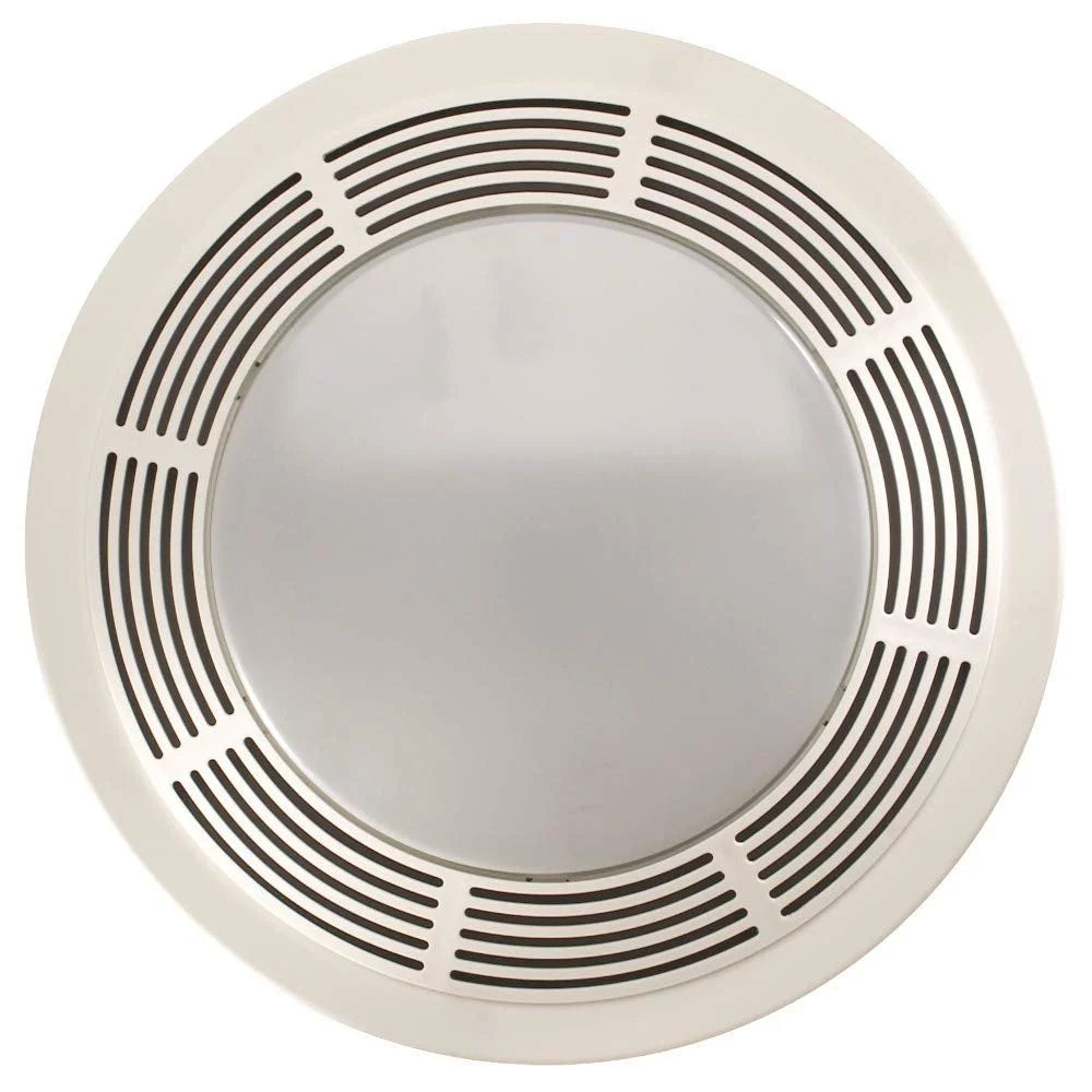 White Round Fan and Light Combo, 100 CFM C664