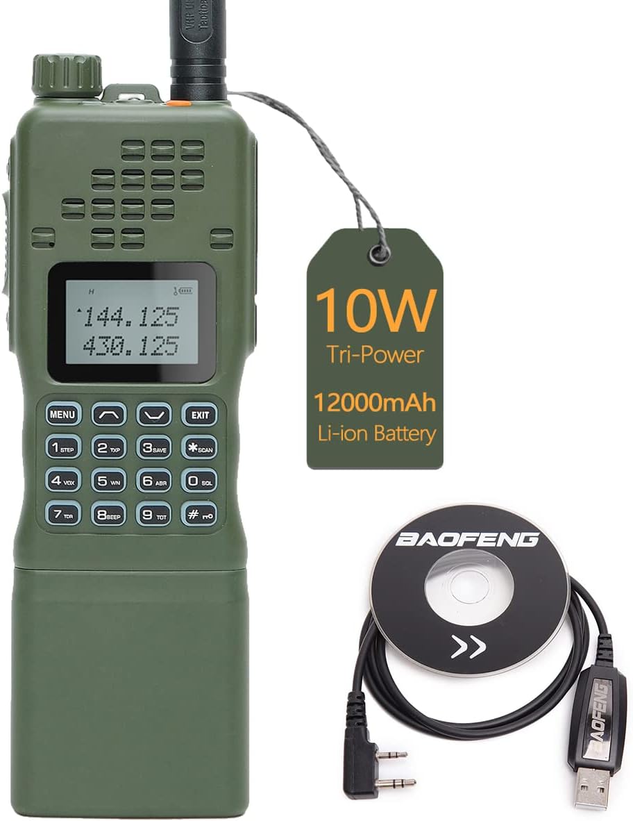 10W Portable Two Way Radio Walkie Talkies with 12000mAh Battery J239605