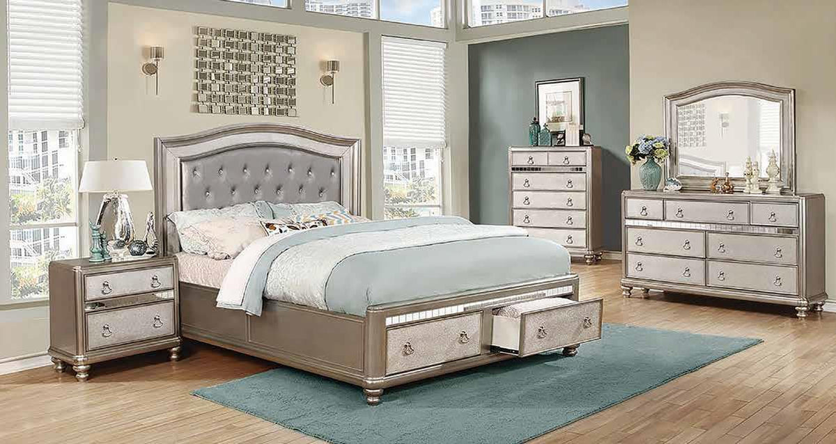 Metallic Platinum Storage Bedroom Set H9091
