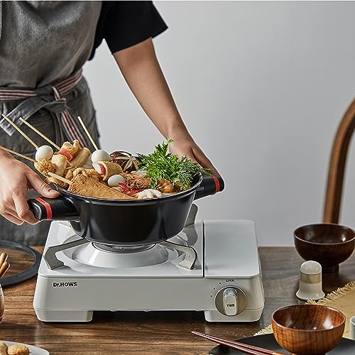 Cream Butane Portable Gas Stove with Carrying Case A681