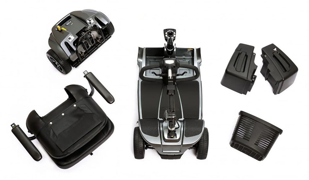 Blue 4-Wheel Scooter B6423
