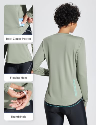 Women Long Sleeve UV Protection SPF Tops UPF 50+ Pocket Shirt W9966