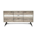 63 Inch Acacia Wood Sideboard Buffet Console Cabinet, 3 Drawers, Brown O1519