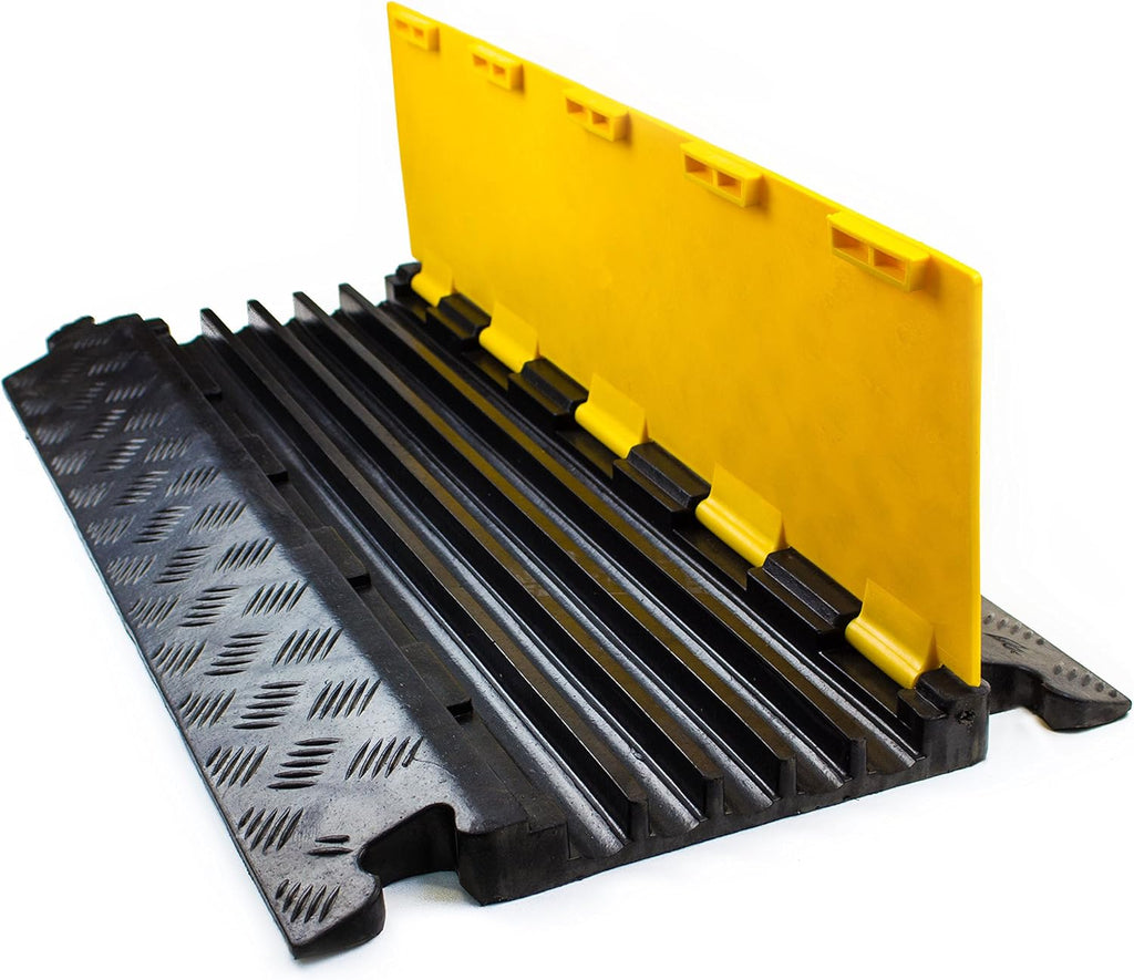 5 Channel Rubber Cable Protector Ramp, Qty:2 Y216971