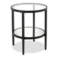 Round Modern Metal Side Table in Black T378177