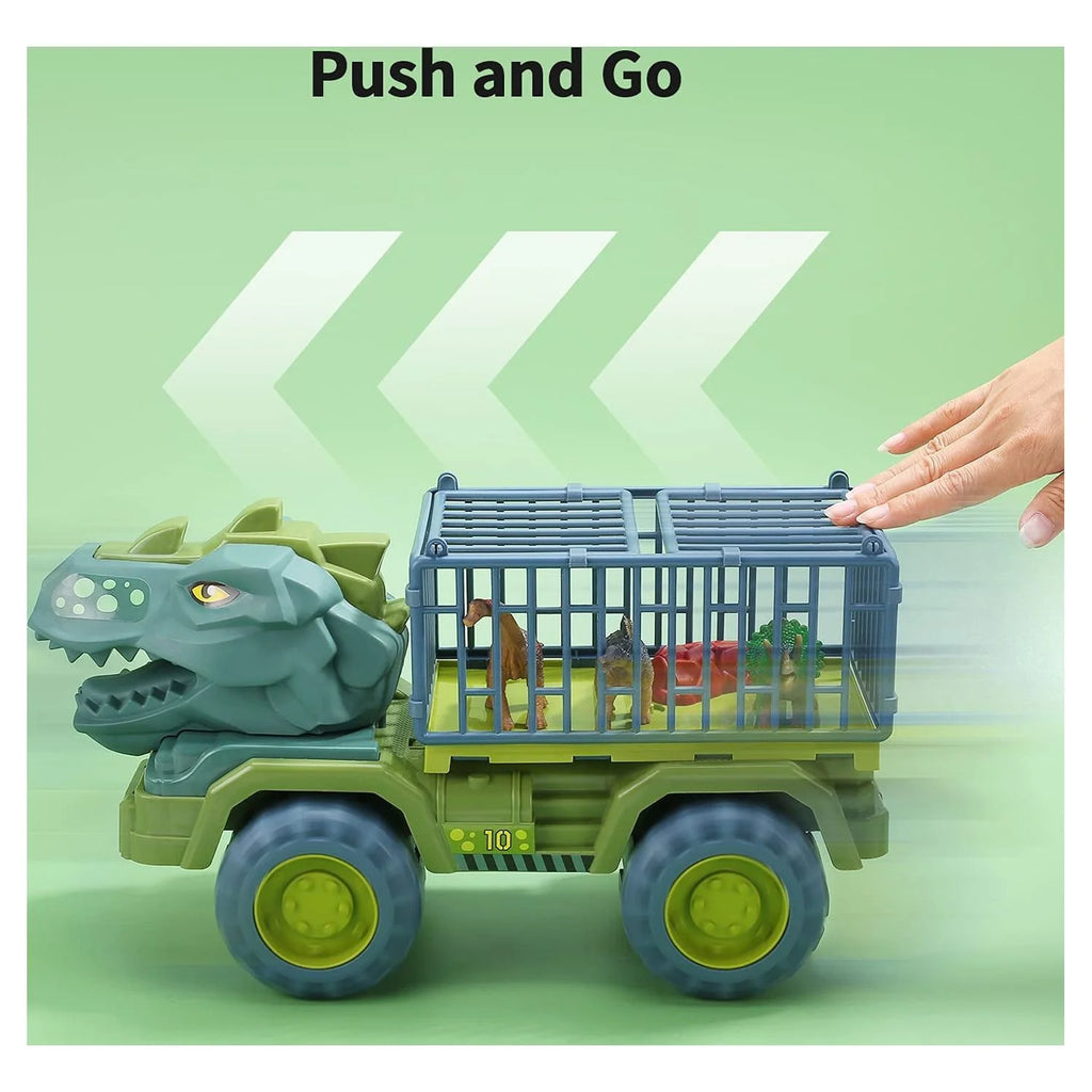 Dinosaur Transport Car Carrier Truck with 15 Dinosaurs C1462