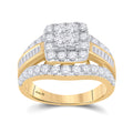 14kt Yellow Gold Princess Diamond Cluster Ring Size 6 U42946