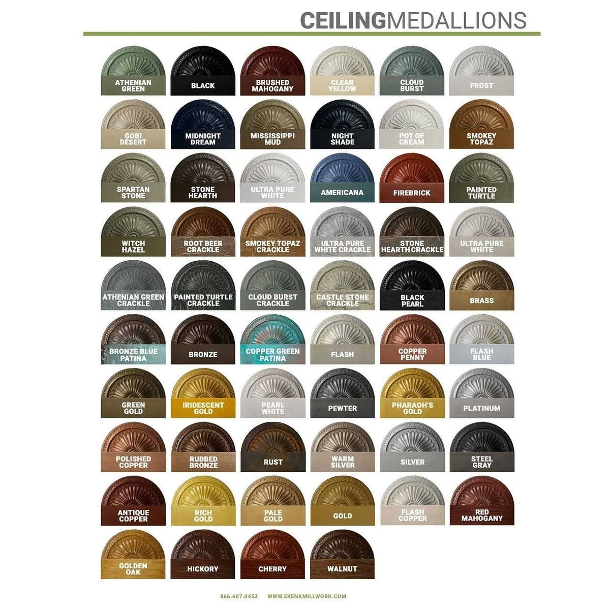 Green Gold Antonio Ceiling Medallion N528