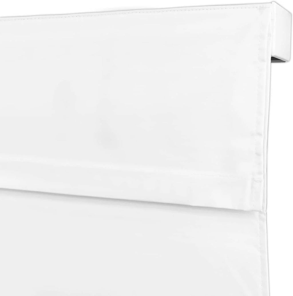 White Cordless Blackout Roman Shade 27"x64" E9708