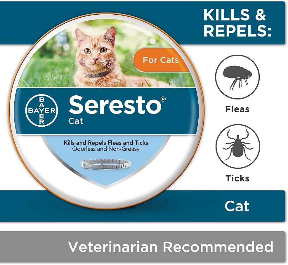 Flea and Tick Collar for Cats, 8-month U3371
