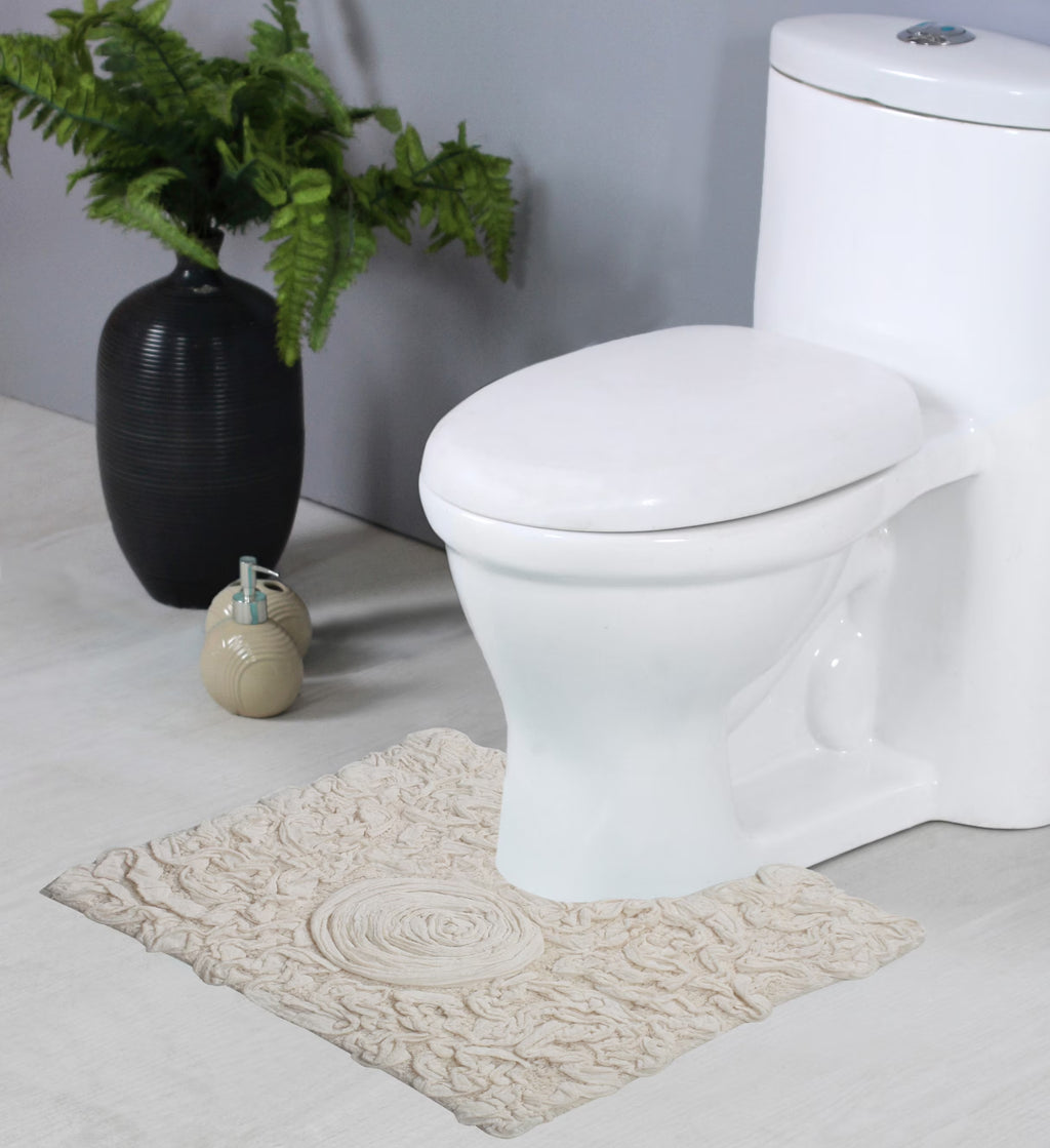 Linen Cotton Bathroom Contour Rug N848239