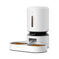 Automatic Cat Feeder 5L Dry Food Dispenser with Splitter and Two Stainless Bowls X96542