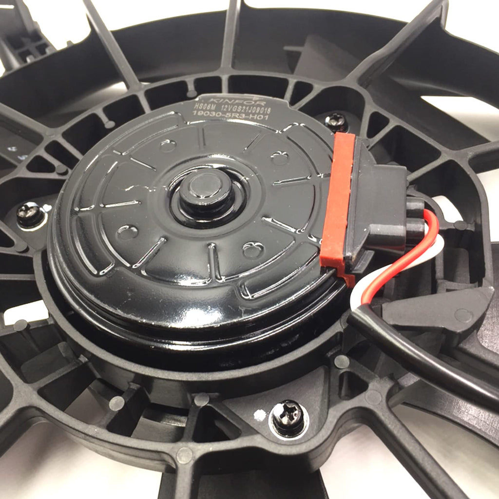 Black Engine Radiator Cooling Fan Assembly Pack of 2 Y9585