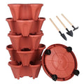 7 Tier Stackable Planters with Removable Wheels N133093