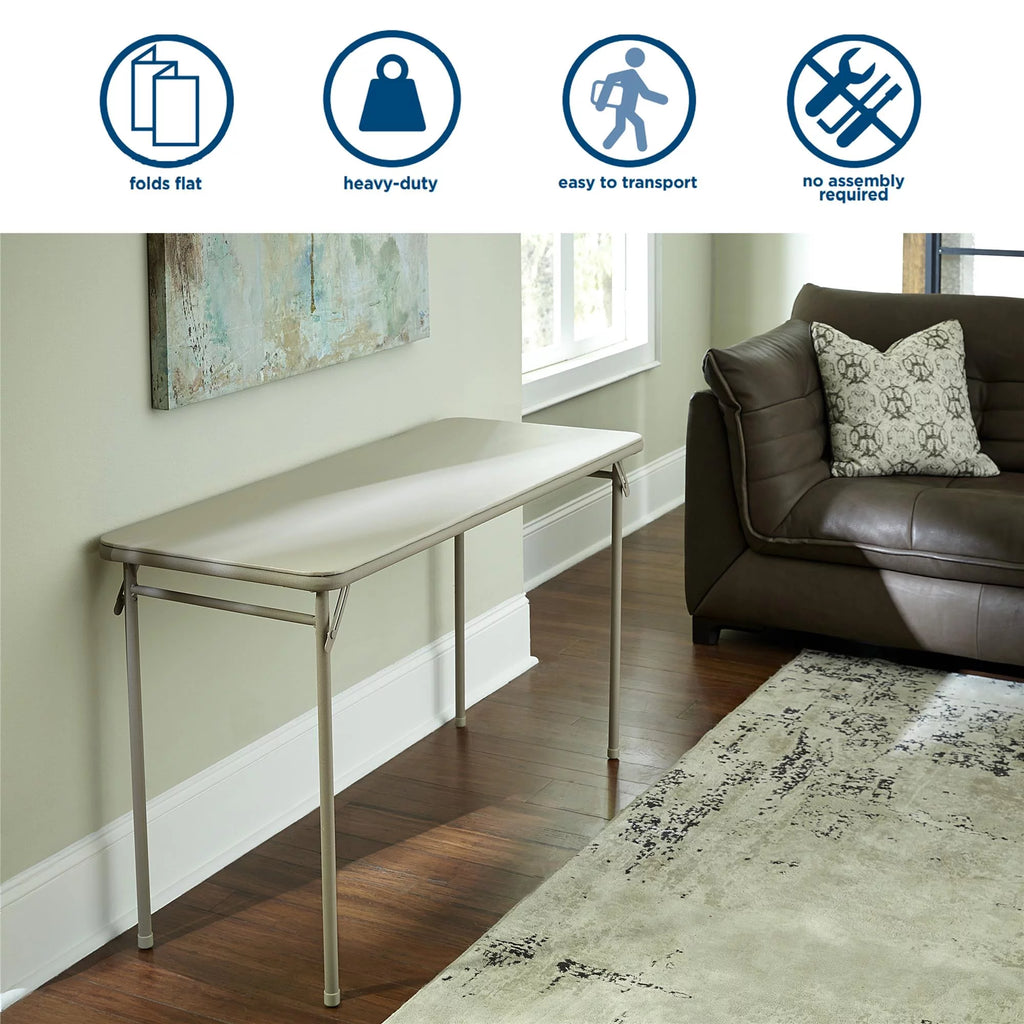Vinyl Upholstered Steel Frame Folding Table N404119