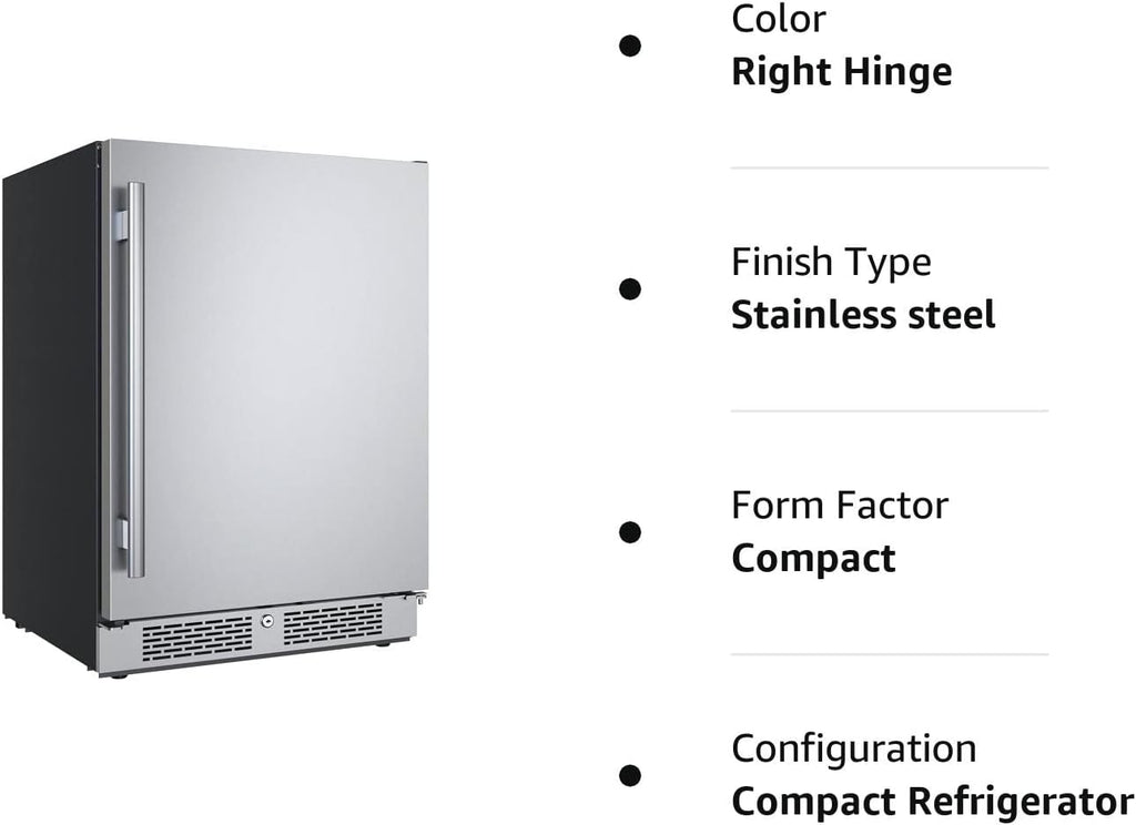 24 Inch Wide 5.66 Cu. Ft. Built-In Compact Refrigerator with Right Hinge Z44652