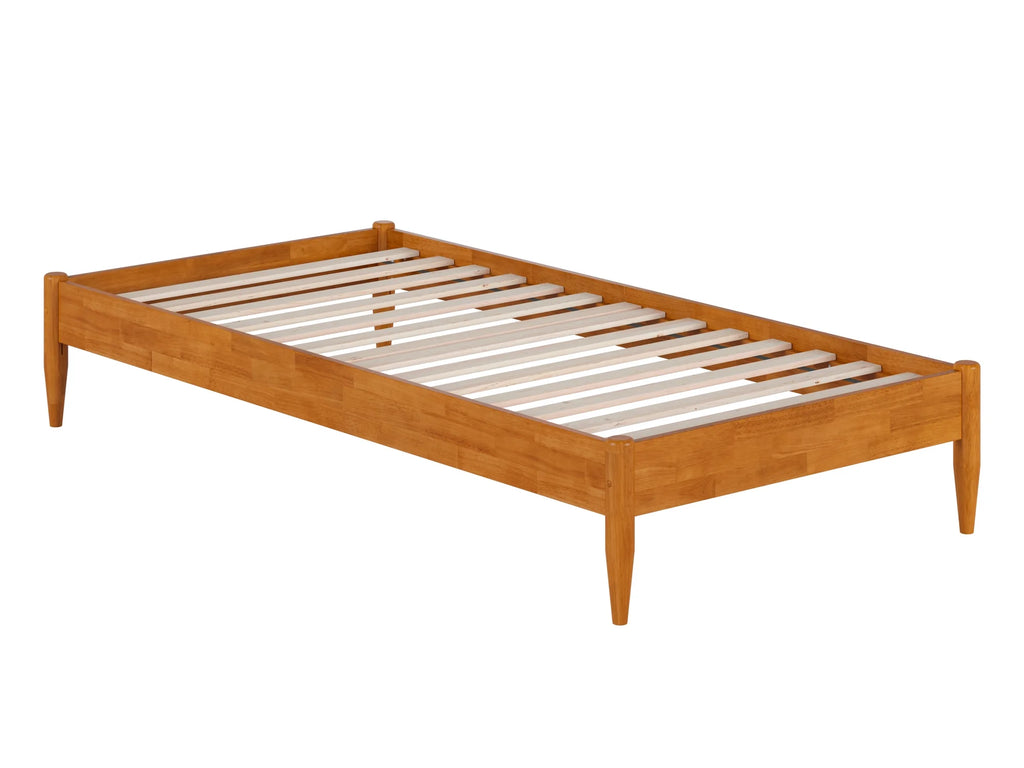 14" Light Toffee Solid Wood Platform Bed, Twin XL J44216