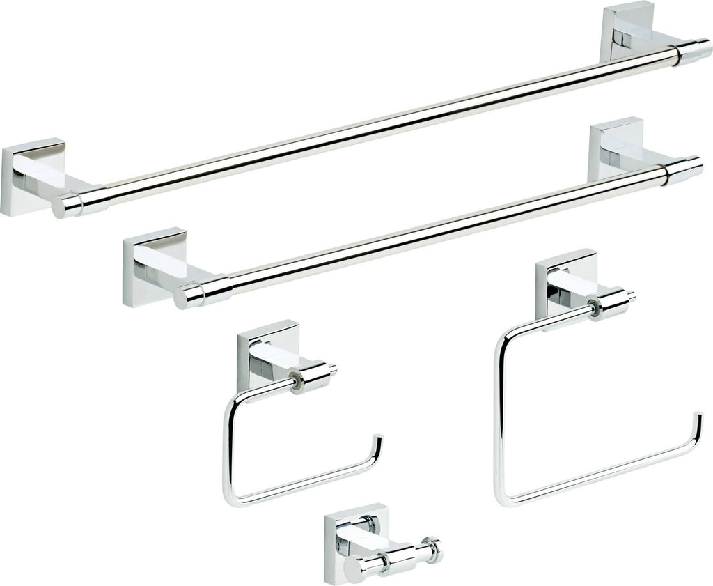 5 Piece Chrome Bathroom Package Y475