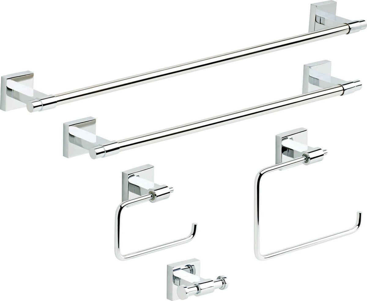 5 Piece Chrome Bathroom Package Y475