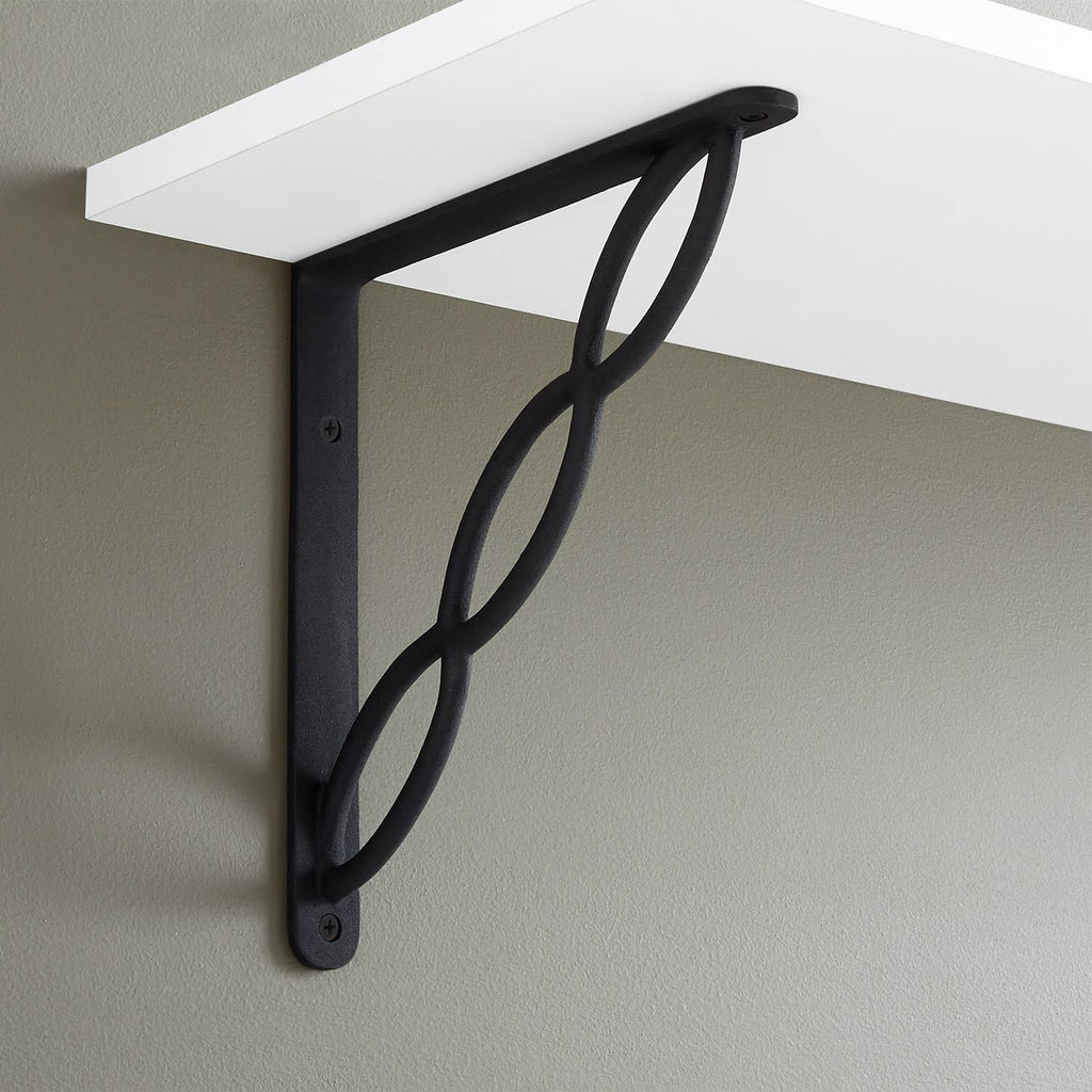 White Powder Coat Cast Iron Shelf Bracket L159477