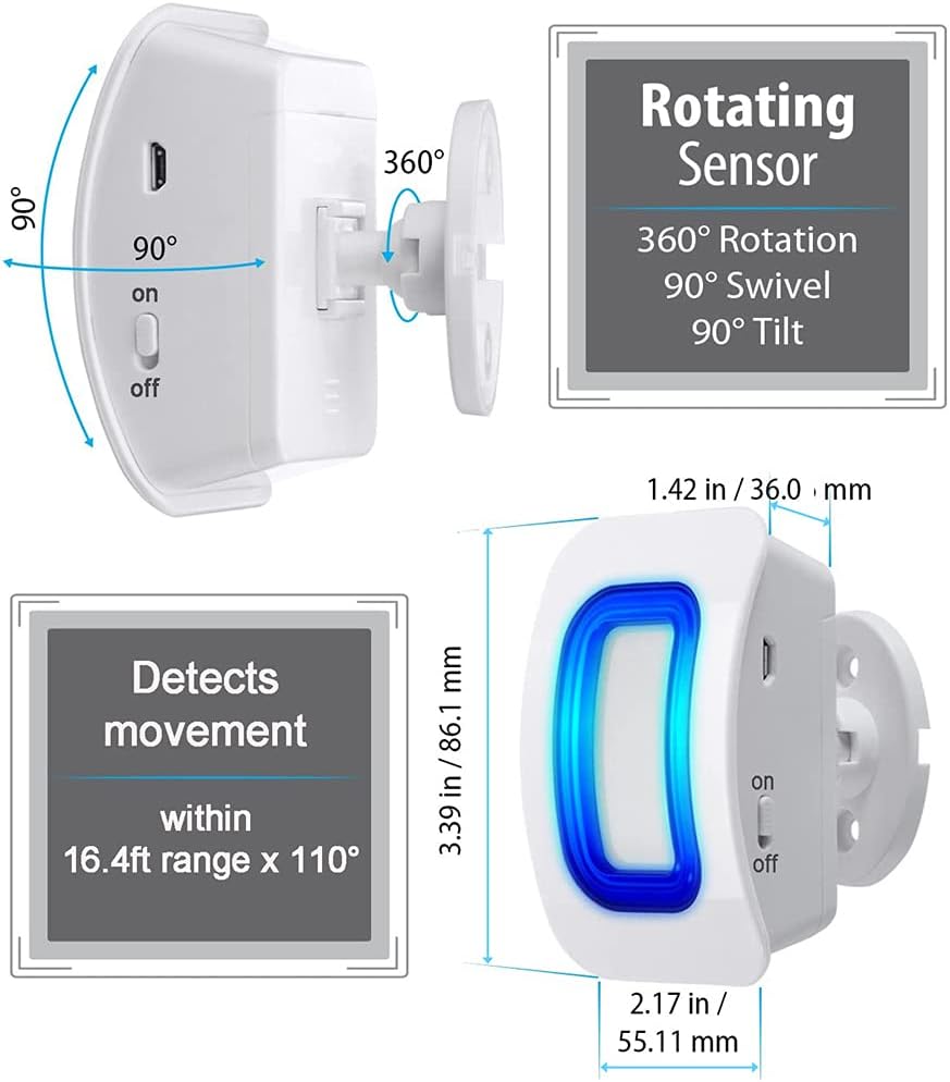 Wireless Motion Sensor Alert Alarm with 3 Receiver 2 Monitor Motion M6173