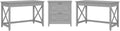 2 Person Desk Set with Lateral File Cabinet C81014