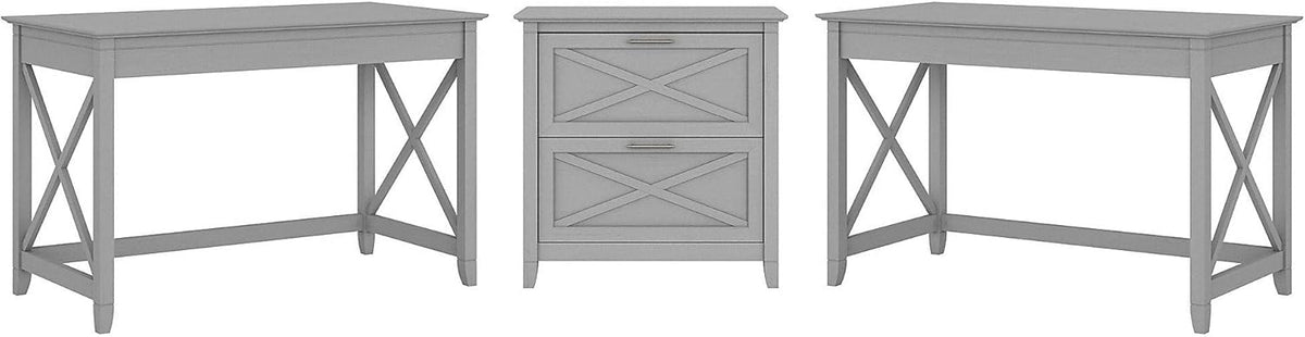 2 Person Desk Set with Lateral File Cabinet C81014