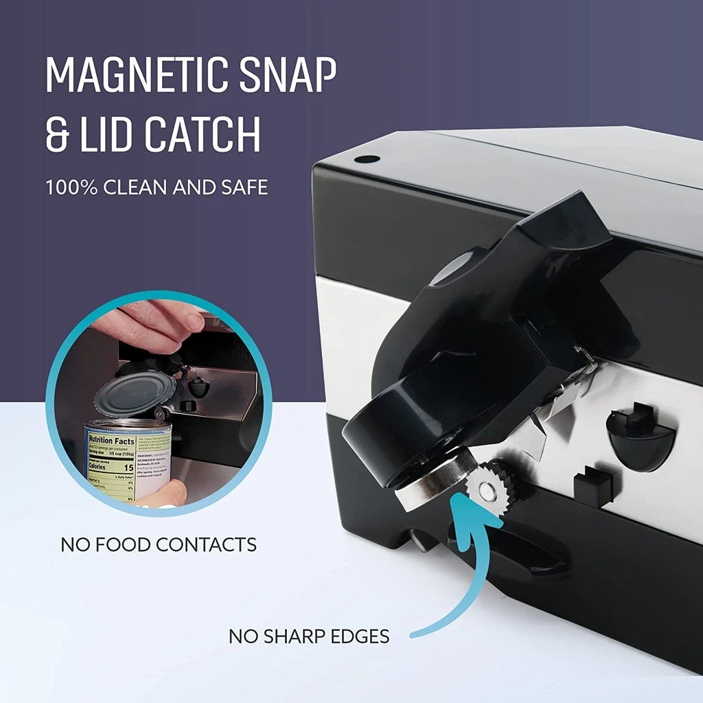 3 in 1 Under the Cabinet Electric Can Opener Black And Silver I7103
