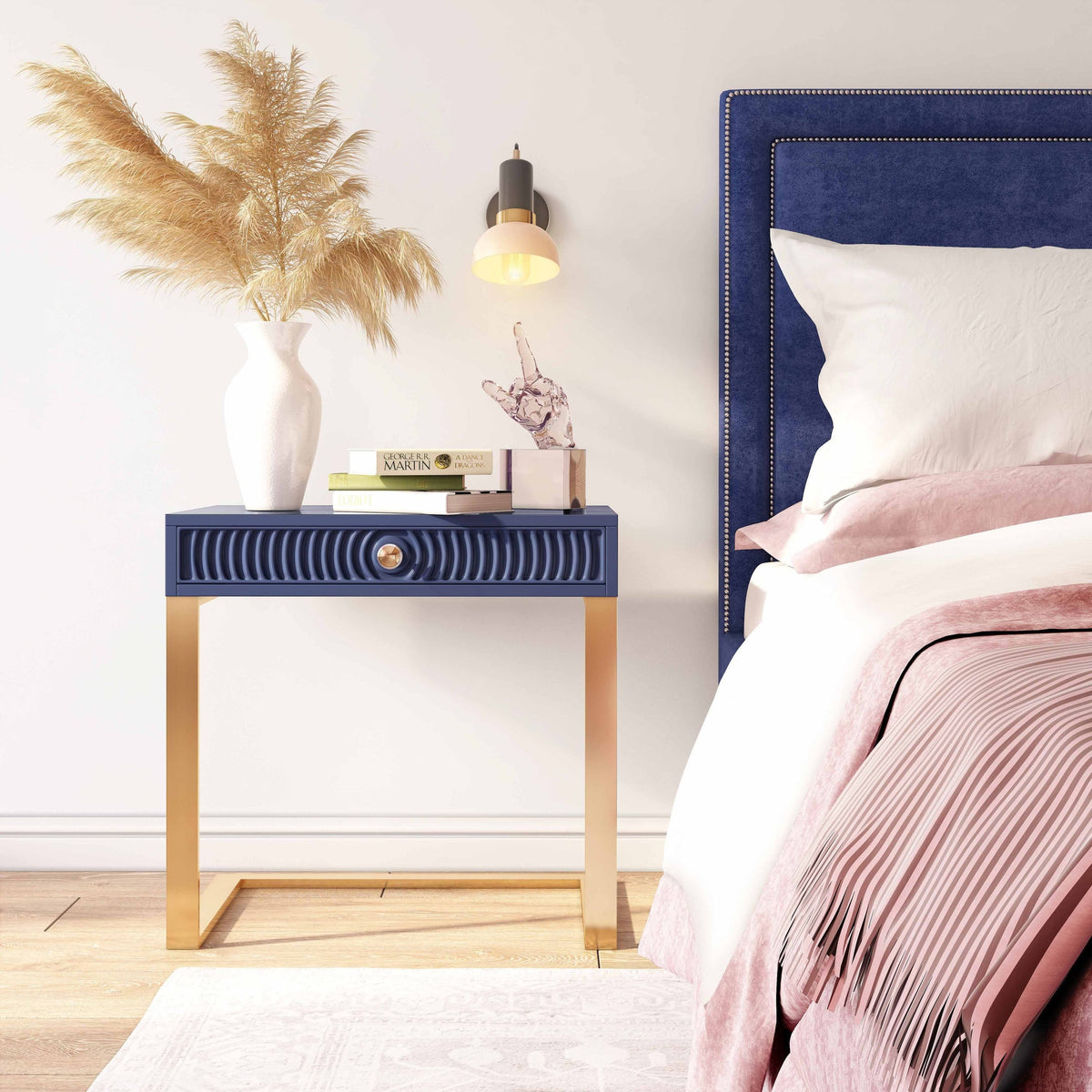 Blue Lacquer Side Table K817
