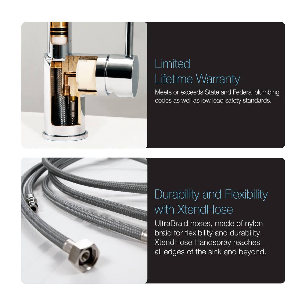 Polished Chrome Pull Down Kitchen Faucet I5772