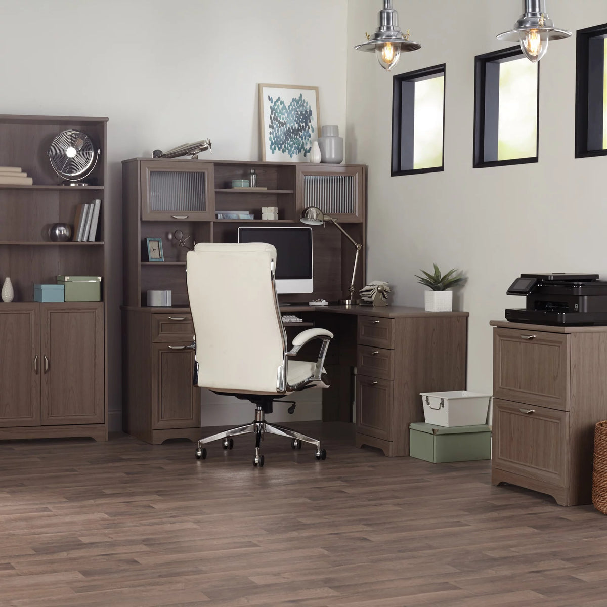 Gray L-Shape Corner Desk M894