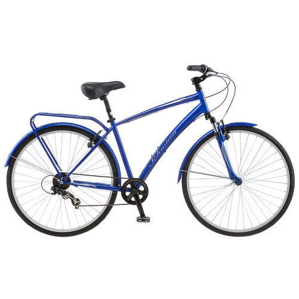 Blue 700C Men's Hybrid Bicycle Q695