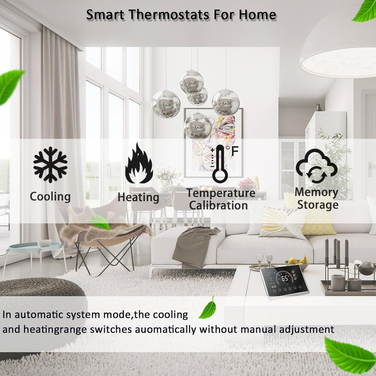 Digital WiFi Thermostat with App and LCD Color Screen W9698