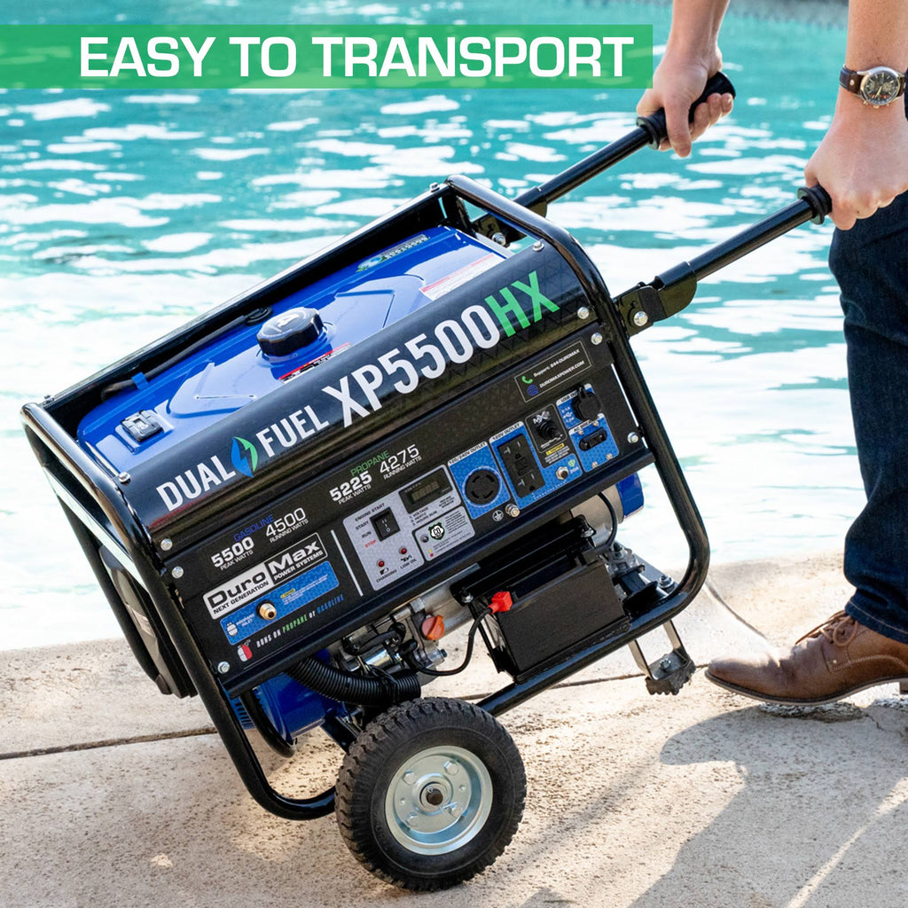5,500/4,500-Watt Dual Fuel Gasoline/Propane Portable Generator E573056