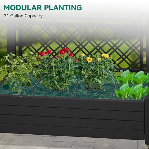 White Plastic Raised Garden Bed Kit B5013