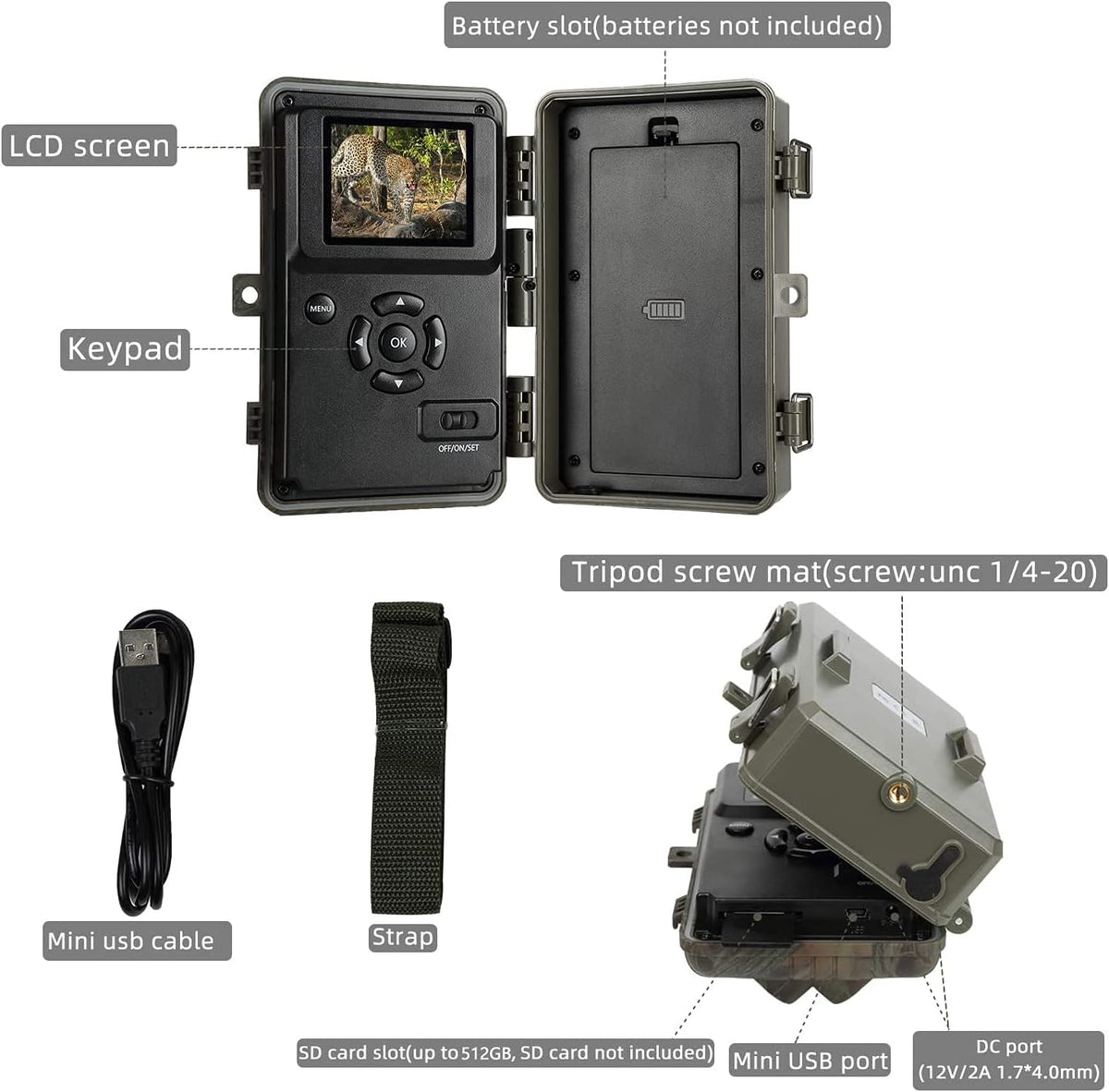 2-Pack 24MP 1296P Trail Cameras with Night Vision A74707