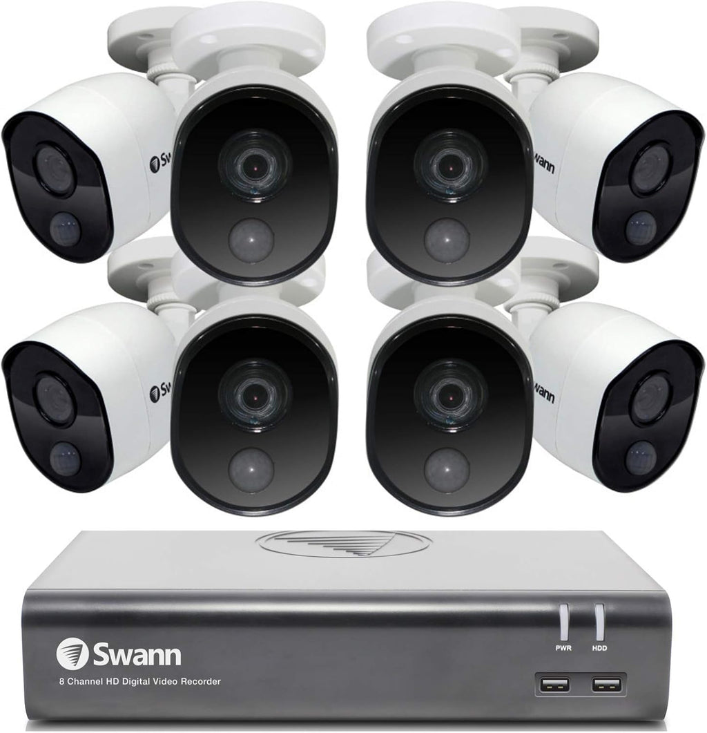 8 Channel 8 Bullet Camera 1080p HD DVR Wired CCTV System F70592