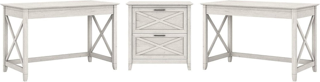 2 Person Desk Set with Lateral File Cabinet C81014