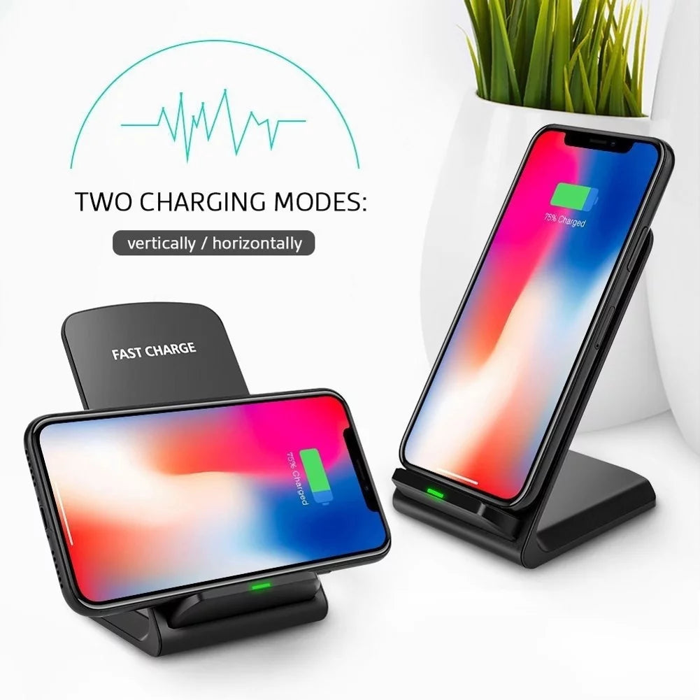 10W Fast Wireless Charger Stand Detachable 2-Coils Charging Pad I711860
