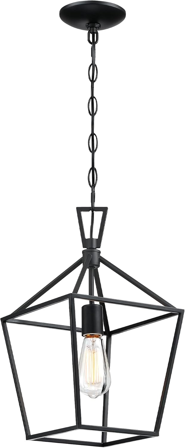 Polished Nickel Finish Small Cage Pendant Light K90789